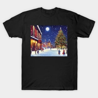 Christmas in old town London - Scene 1 T-Shirt